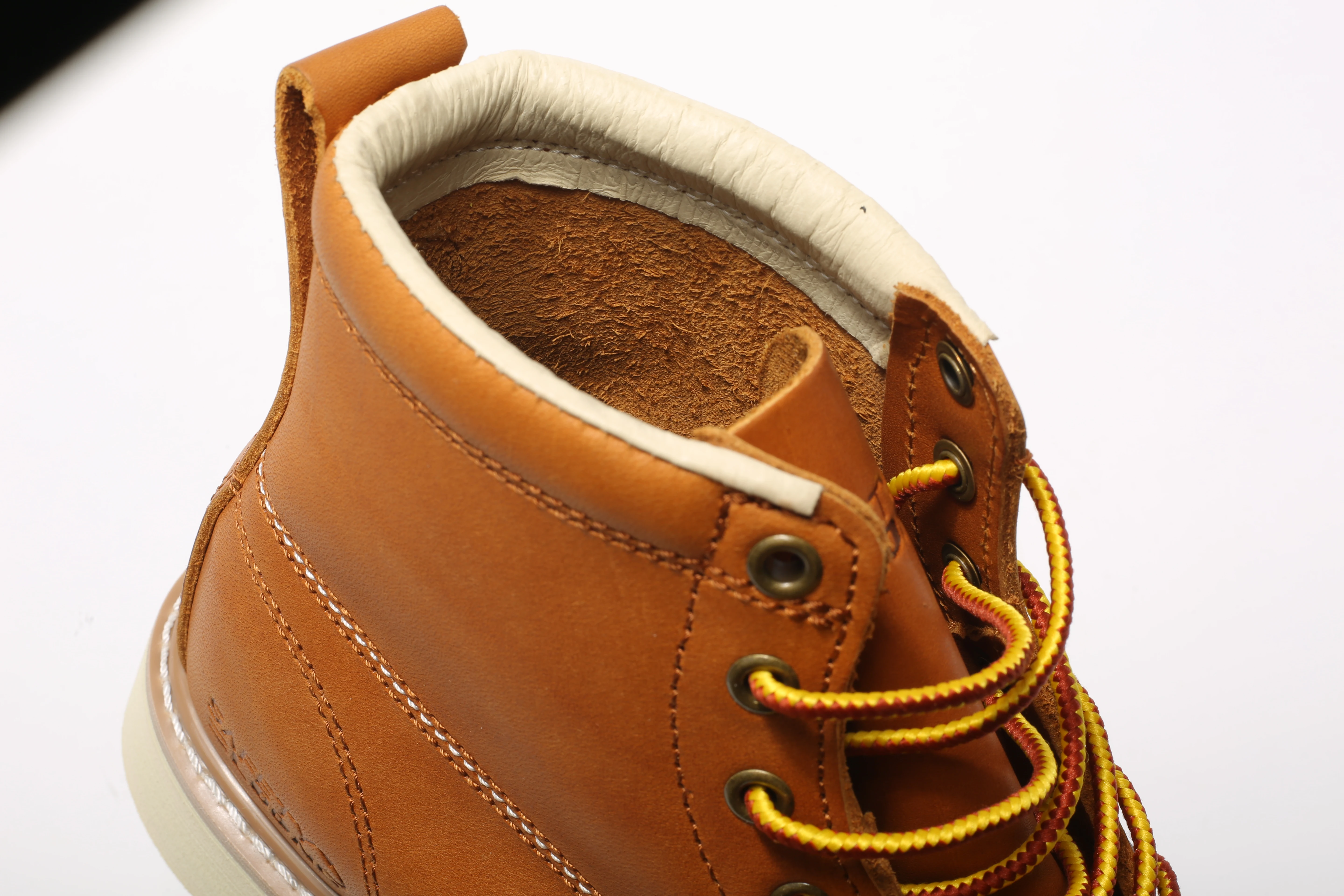 Goodyear welted rubber sole casual non slip work caterpillar shoes safety men safety  boots