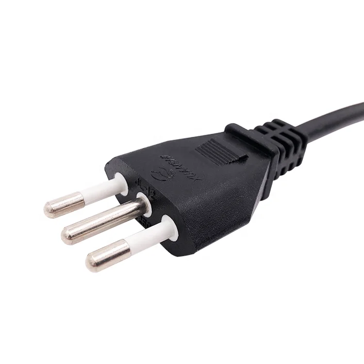 IMQ approved 10A 250V Italy 3 pin power cord electrical plug