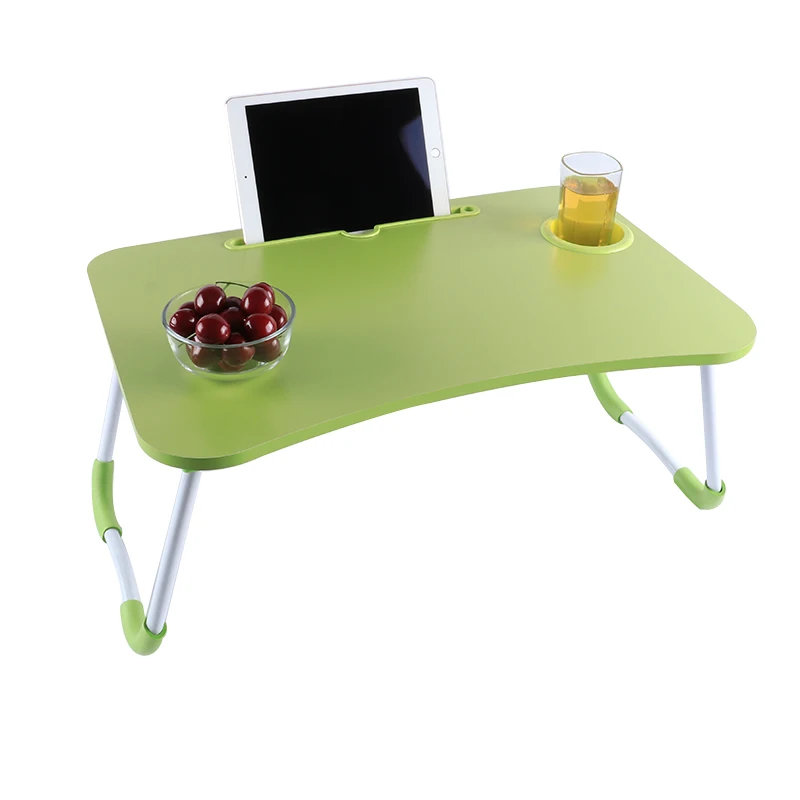 High Quality Portable Folding Table Laptop Desk With Slot For Cup