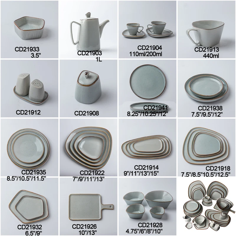 Nordic restaurant serving round Steak Dinner plate Restaurant Microwave Safe Ceramics Plate Food Dishes for home and hotel