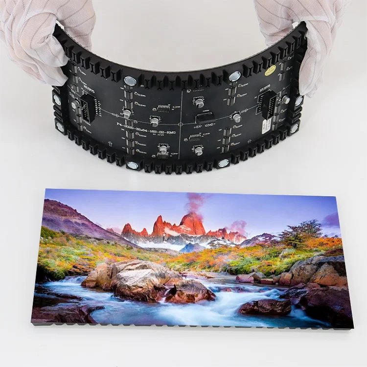 Factory Indoor P4 RGB Custom Electronic Flexible Poster Wall Board Panel Price LED Full Color P4 LED Module Magnetic