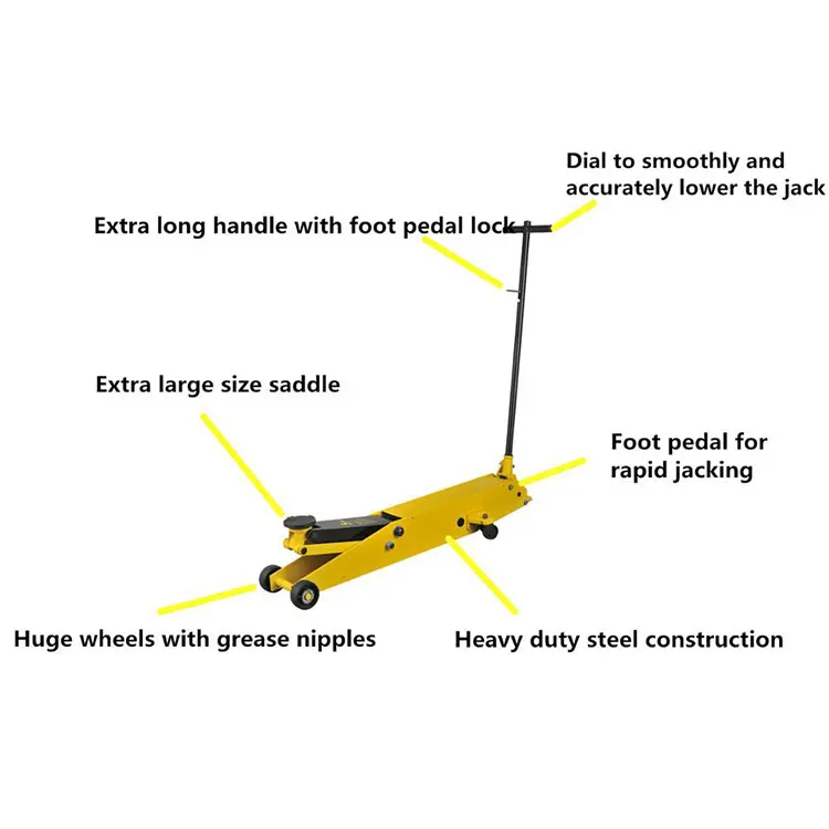 10 Ton Hydraulic Floor Jack Long Frame Chassis Service Jack CE