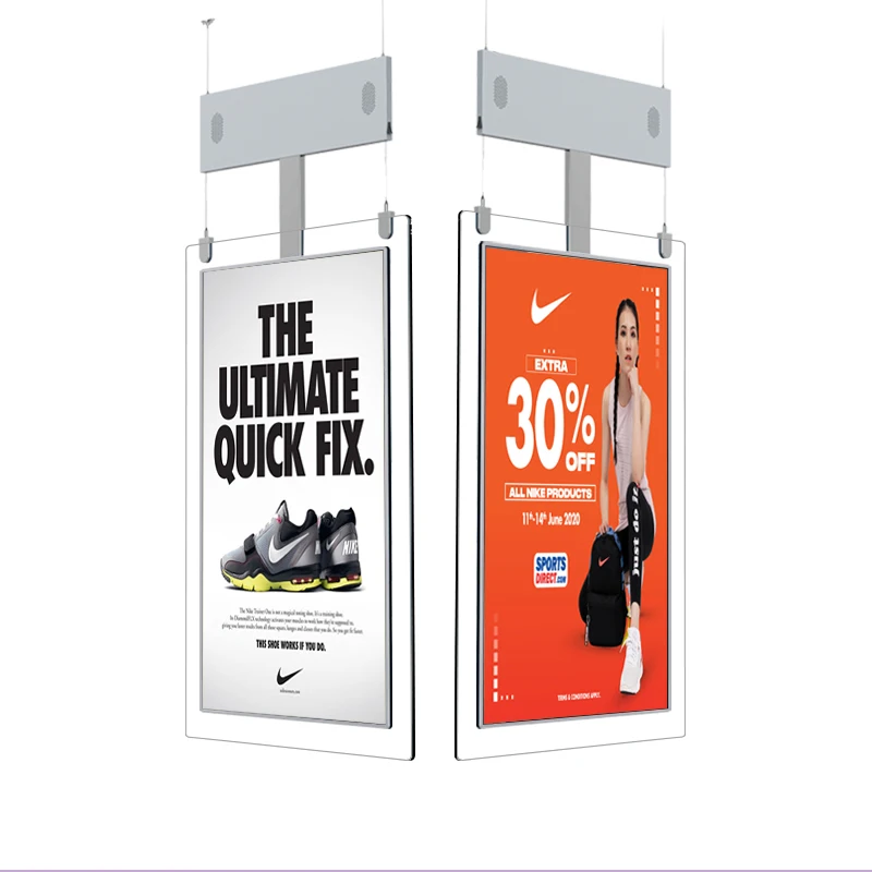 New Arrival 700 nits Hanging Double Side OLED Digital Signage Displays Transparent LCD Advertising Player Kiosk Monitor