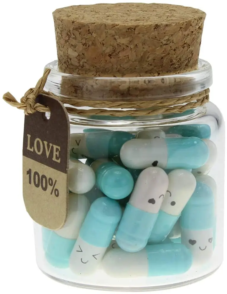 Custom Love Capsule Message in a Wishing Bottle Happy Wish Pills with Notes for Wedding Decorations Wedding Supplies