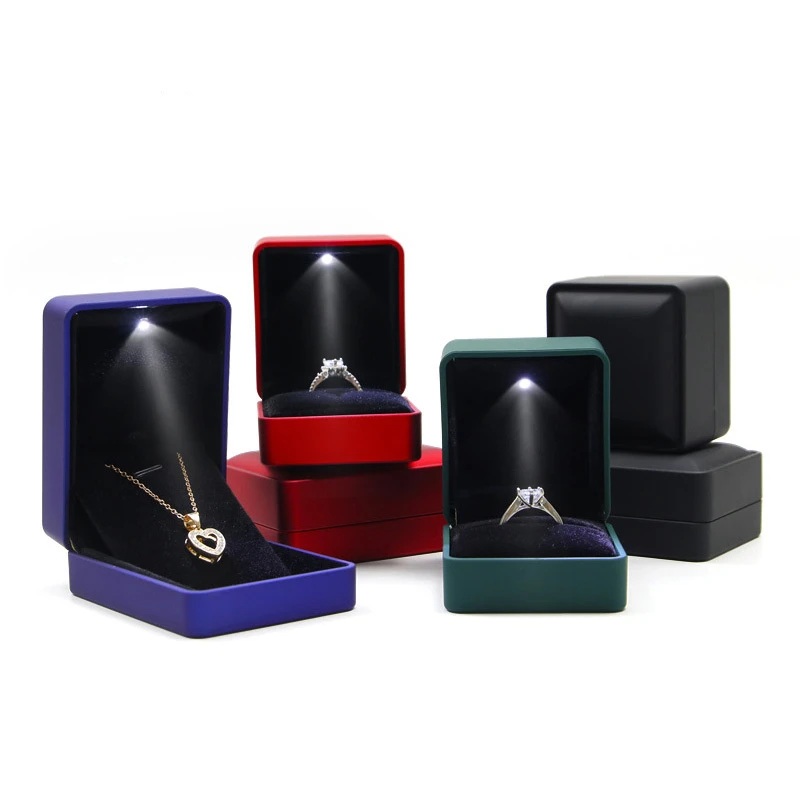 Factory spot wholesale price pendant led packaging box jewelry box led light jewelry ring box led