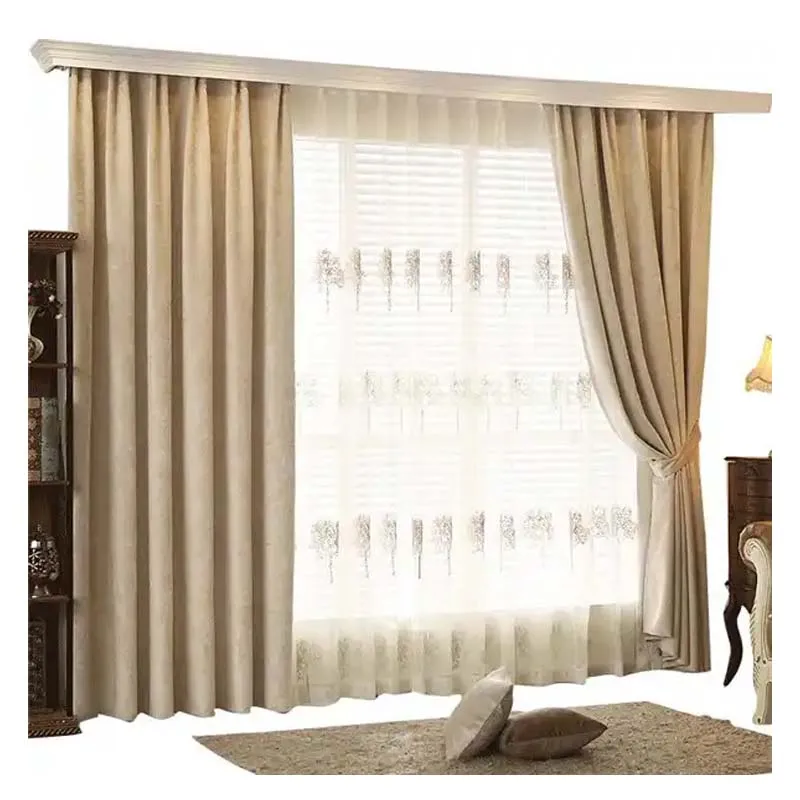 Hot Sale 100% polyester curtains window free sample fabric Thermal Blackout Curtains for Living Room