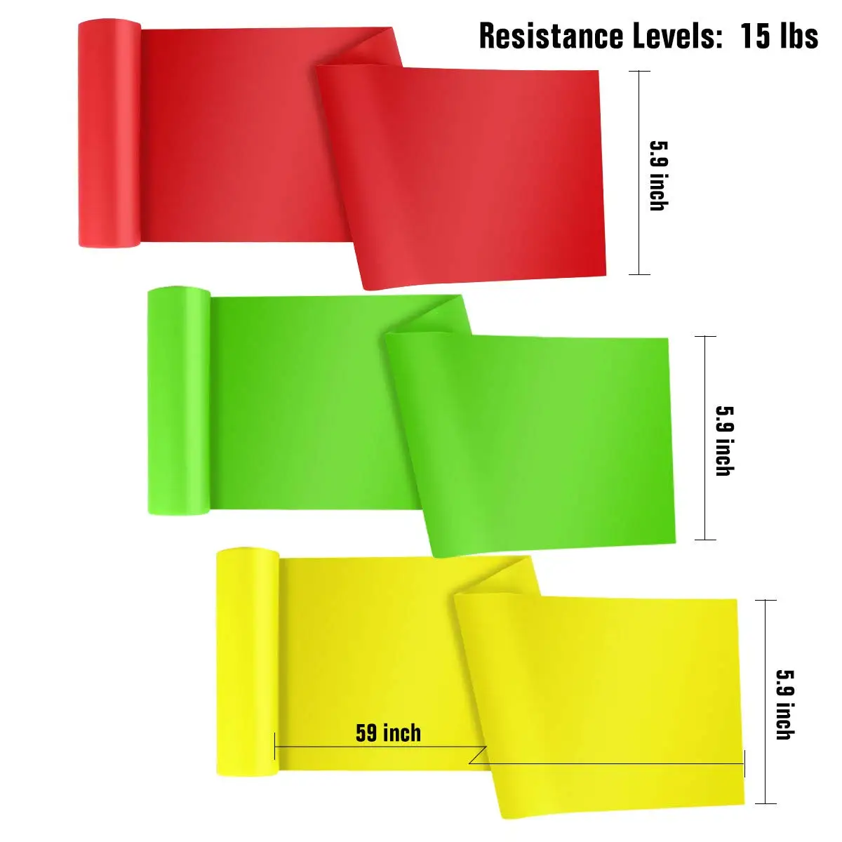 Wholesale Customised High Strength Flat Resistance Bands Strech Band Latex Exercise Resistance Thera Band Eco-friendly OPP Bag