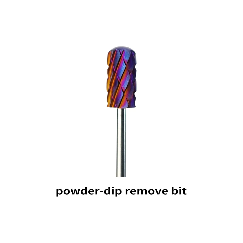 5 in 1 Carbide Nail Drill Bits Gold Sanding Band Mandrel Acrylic Professional Cuticle Tool Purple Nail Drill Bits Set