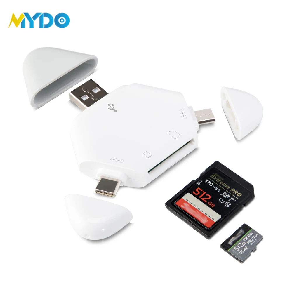  Считыватель карт Type C OTG по лучшей цене Интеллектуальный мобильный USB-интерфейс из цинкового сплава внешний слот для