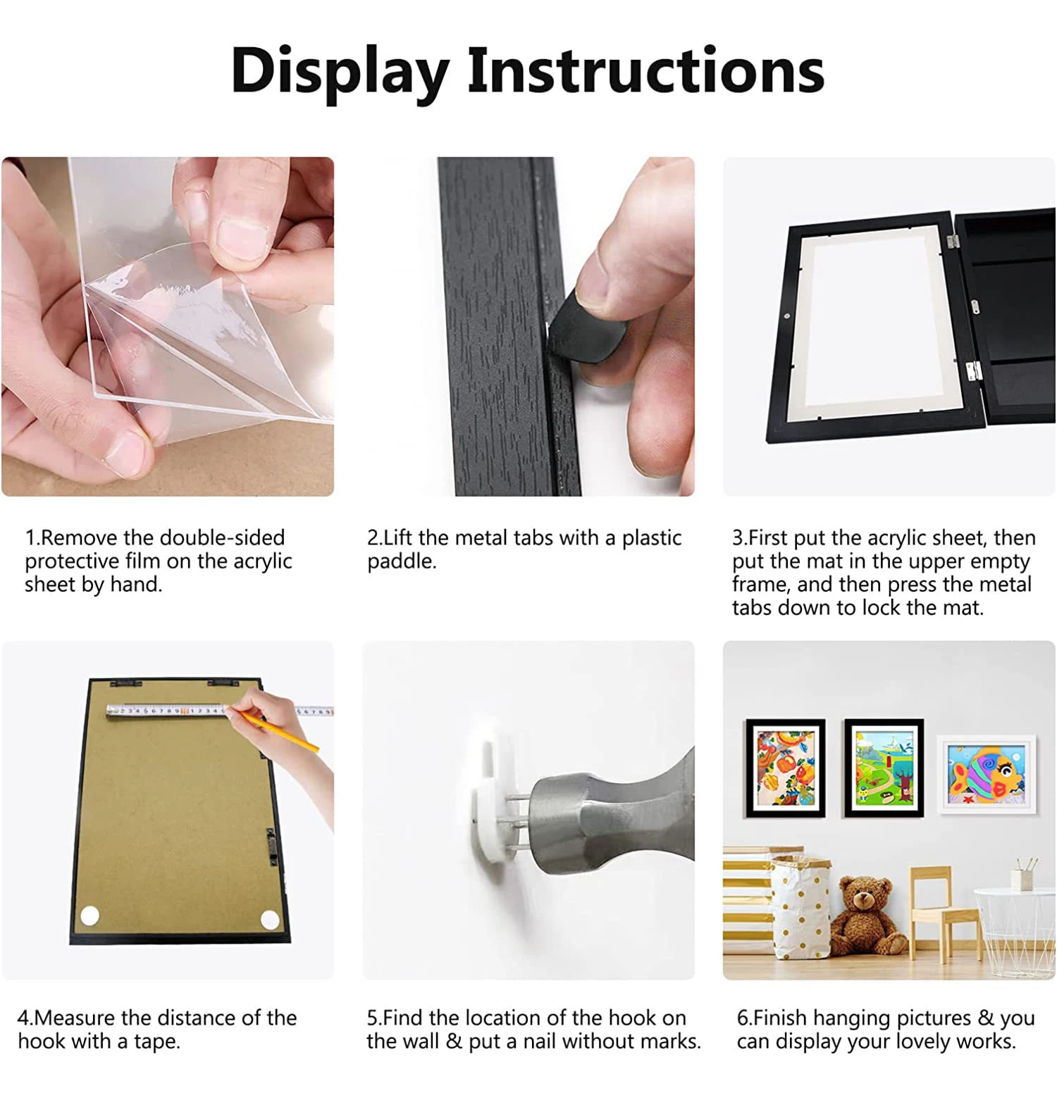 8.5x11in Kids Art Frame for Collecting Children Drawing Folding Picture Frame