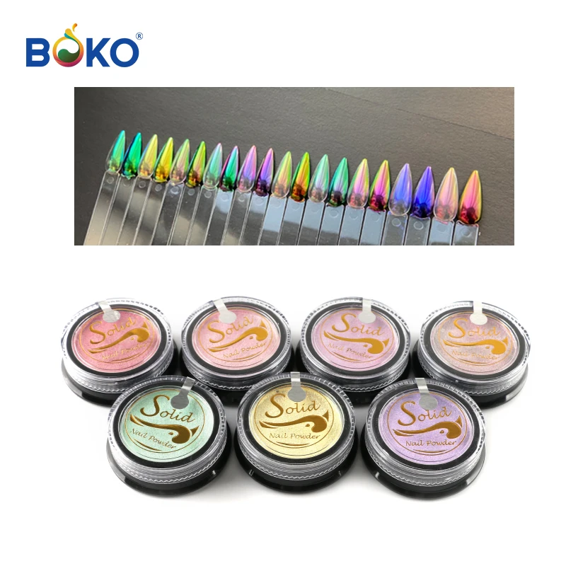 BOKO New concept private label mirror pigment chrome powder aurora pigment solid chrome powder manufacturer
