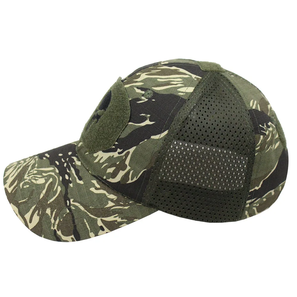 Wholesale Factory In Bulk Stock Adjustable Outdoor Cotton Jungle hat Skull Cap Camouflage Baseball cap Camo