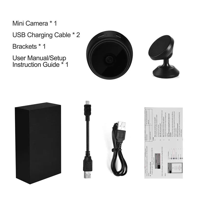  Шпионская беспроводная скрытая WiFi мини камера CCTV HD 1080P домашняя безопасности для няни маленькая наружная
