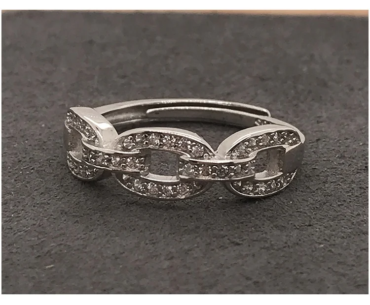 White Gold Italian cz 925 Sterling Silver Ring For Men