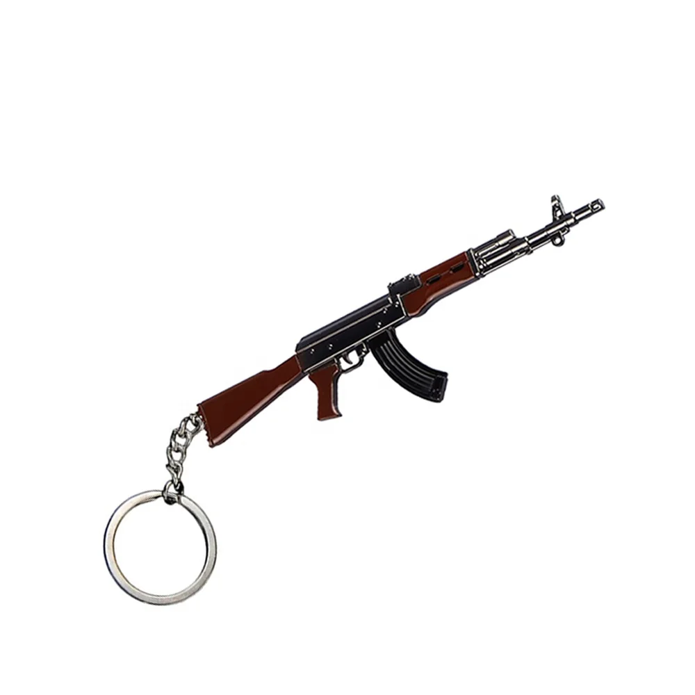 Wholesale customized key chain rings design zinc alloy 3d metal mini sword gun shape keychains