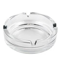 Custom Cheap Creative Decorative An Portable Crystal Ash Tray Mini Cookie Ashtray Custom Logo Glass cigar Ashtray with lighter