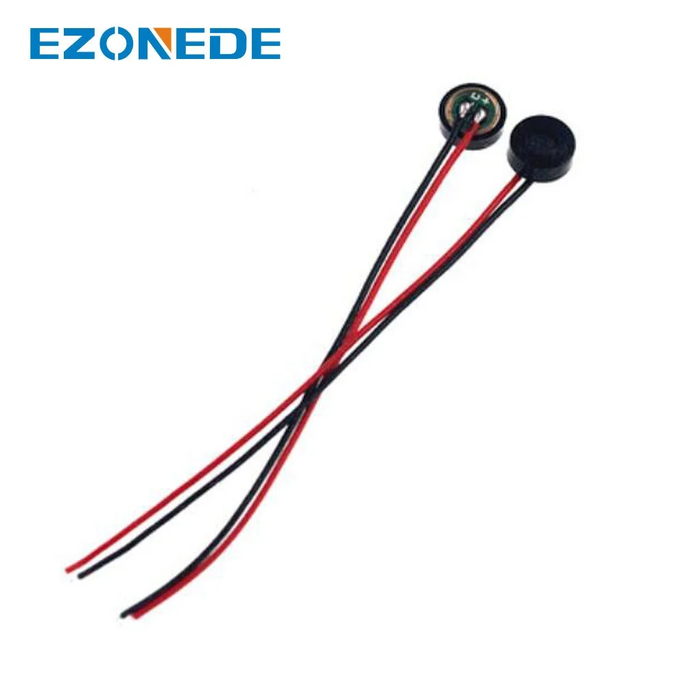 Конденсаторный микрофон Electret 4*1 5 мм емкостный 4 x 1 для ПК телефона MP3 MP4 с 2 проводами