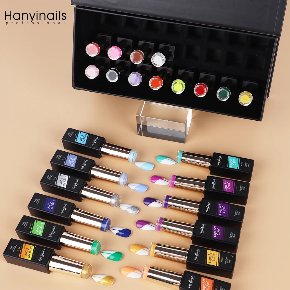 Nail Products Suppliers Private Label 24 Colors Custom Gel Liner Kits Nail Art Platinum Painting UV Gel Polish Set