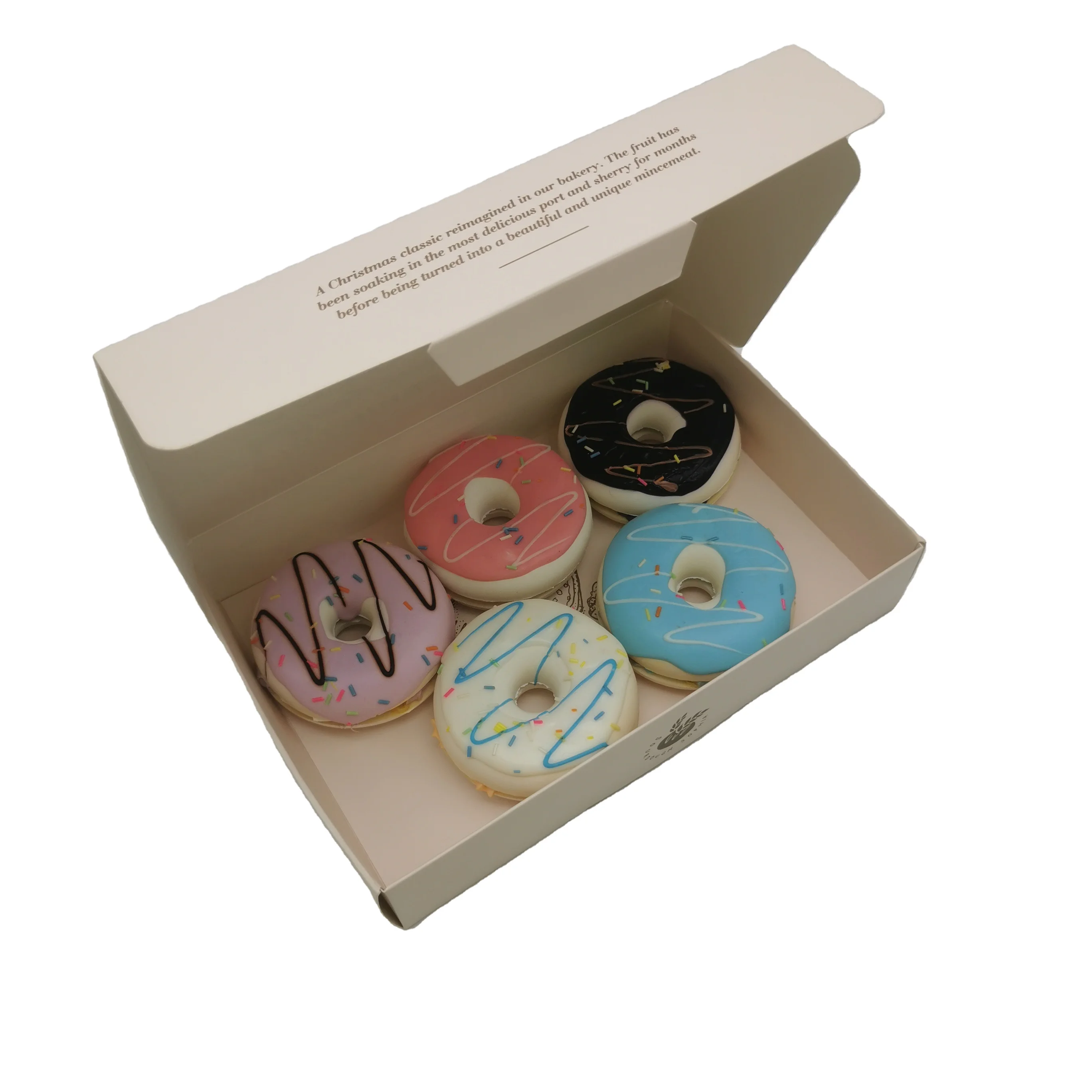 custom donuts cookie pie breads cake box packaging with customized size design
