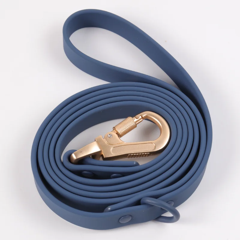 Hot Sale Stocked Pvc Coated Dog Leash for Small Medium Dogs Rubber Fabric Waterproof Soft Dog Leash