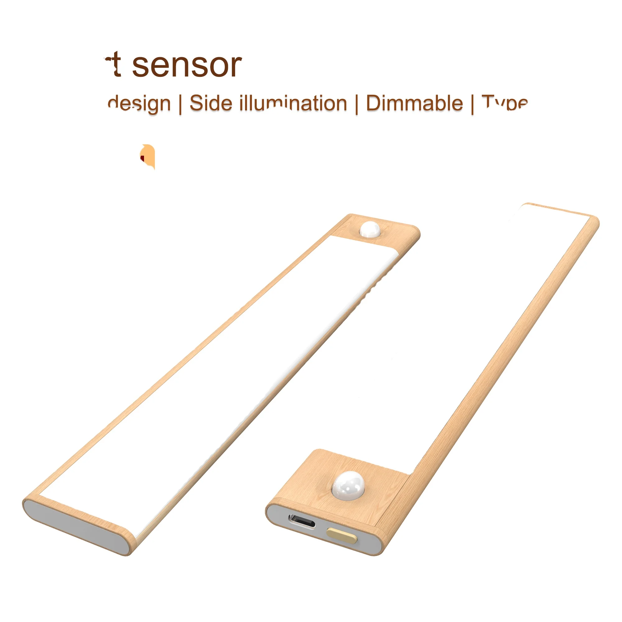 LED Cabinet Light Clear Luminous USB Body Lamp Furniture Light OEM Switch Magnetic Wall Motion Sensor Under LED Cabinet Light