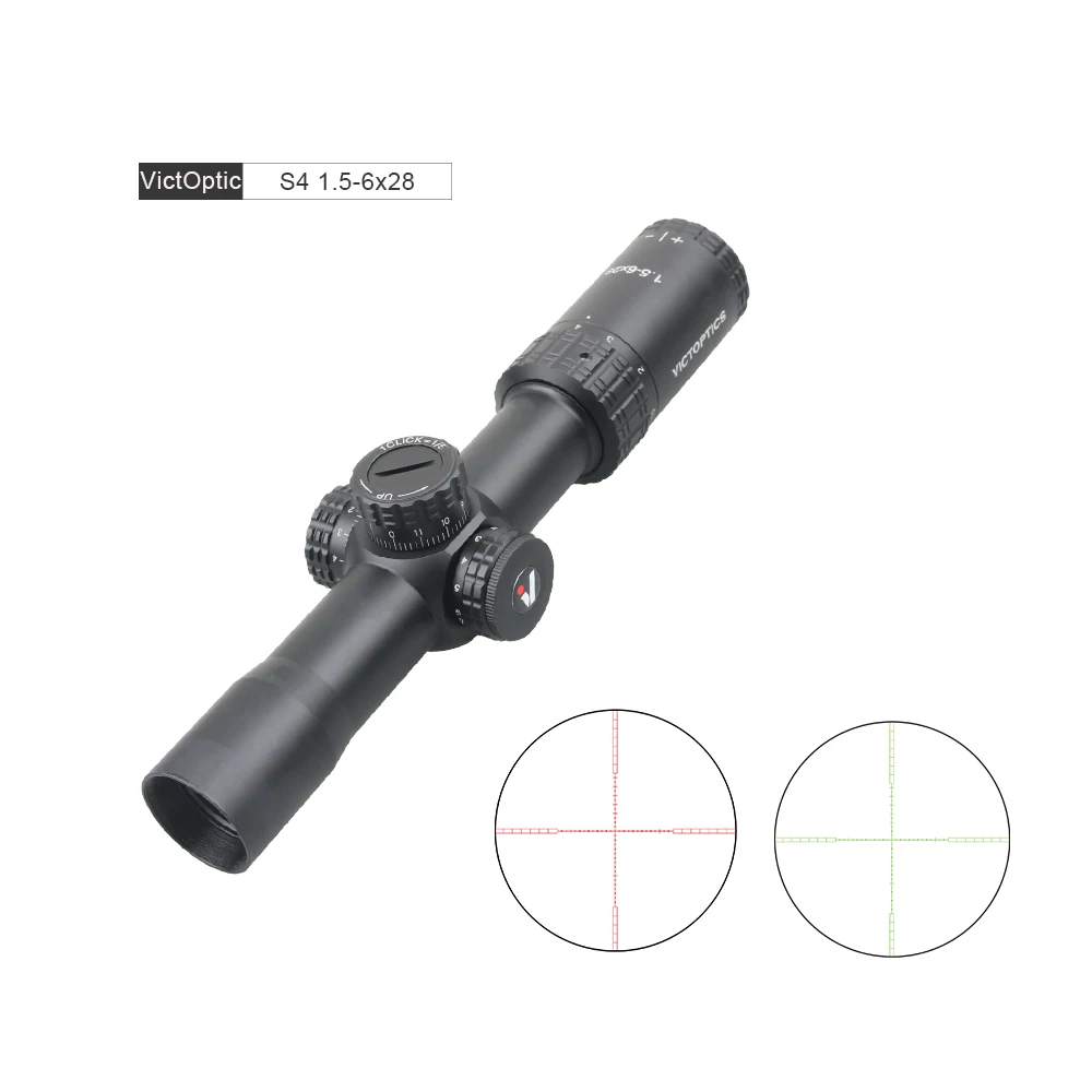 VictOptics S4 1 5-6x28 красный зеленый светильник 30 мм оптический прицел