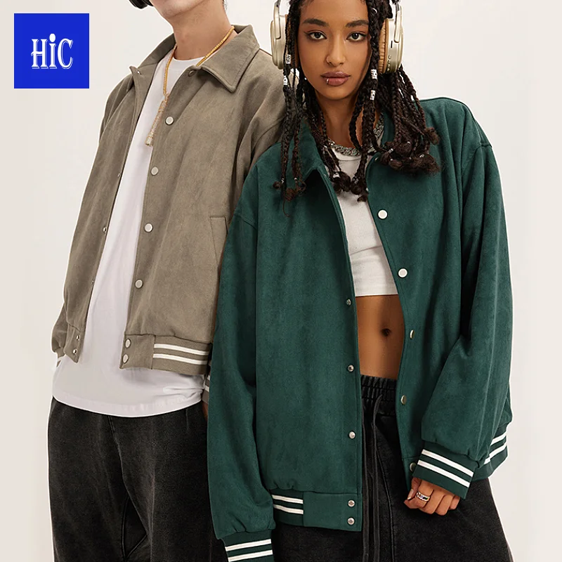 2022 autumn winter vintage retro uniform ret suede jacket customize varsity jacket baseball jacket men