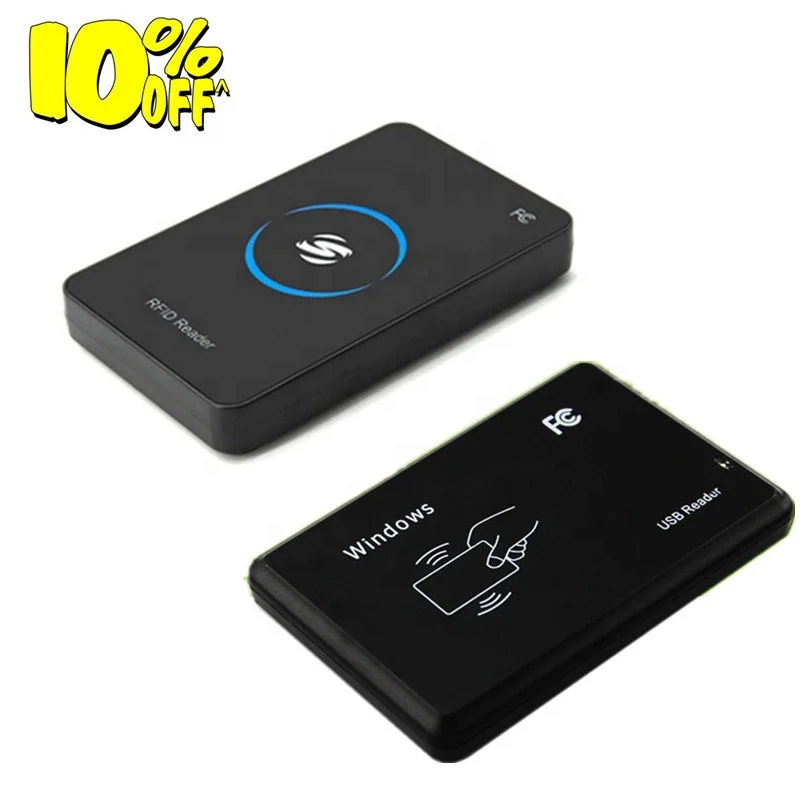 Рекламный дешевый USB-считыватель смарт-карт с пассивным дальним радиусом действия 13,56 МГц 125 кГц RFID NFC, цена