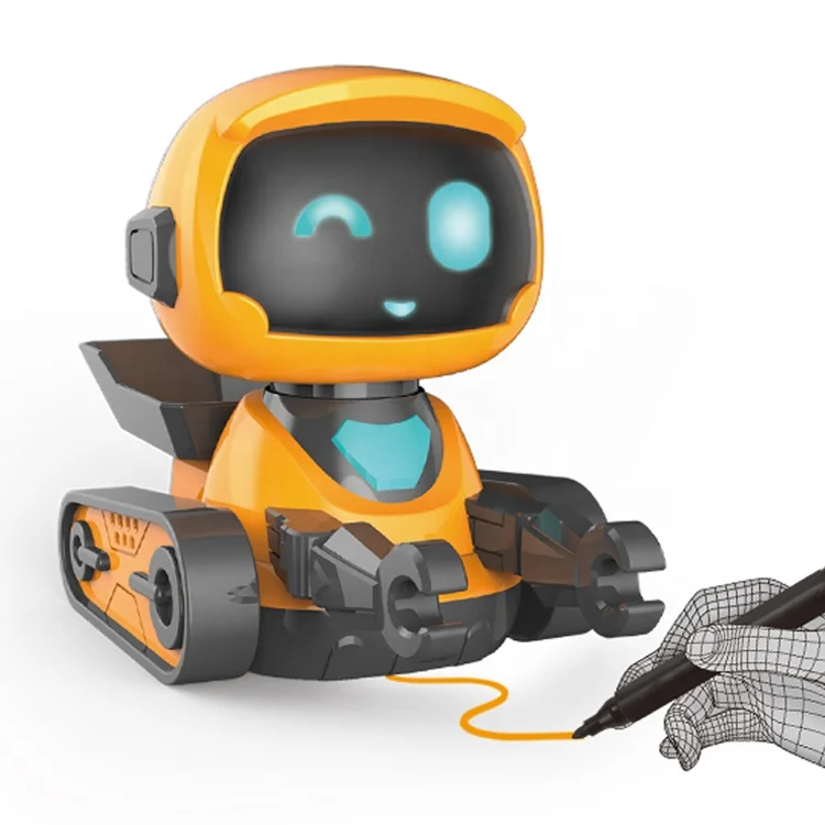 
Set of 2 Novelty Magic Toy Drawing Line Tracking Follower Inductive Sensor Electronic STEM Educational Kids Robot 