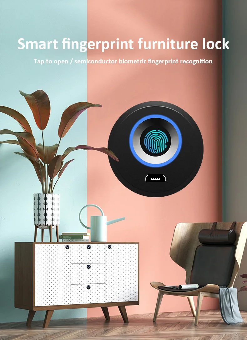 
Chengyuan cheap price fingerprint sliding wardrobe door locks smart locker lock 