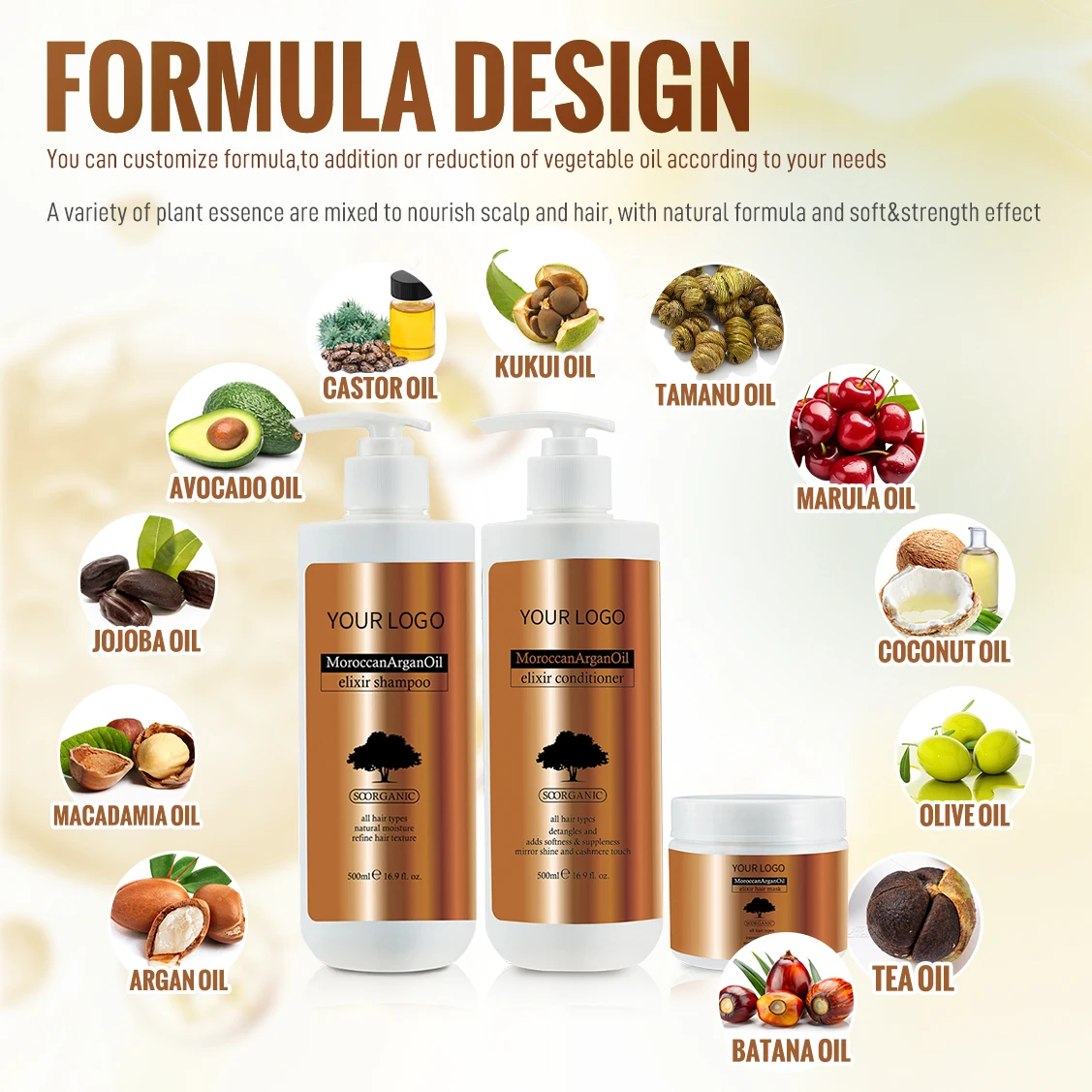 Wholesale Price Banata Oil Nourishing And Repair Hair Shampoo Natural Argan Oil Shampoo Customized Logo