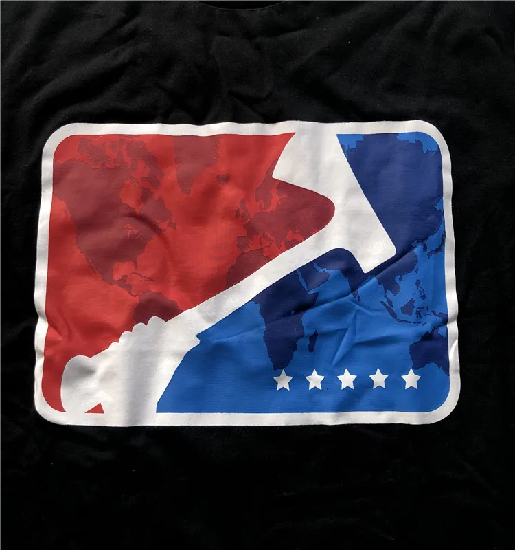 Custom clothing band men screen printed ringspun cotton used baseball large patch logo t shirts