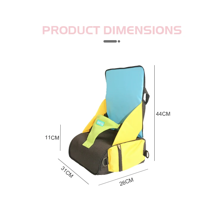 Durable light weight travel baby child transportable dining table booster seat for dining table