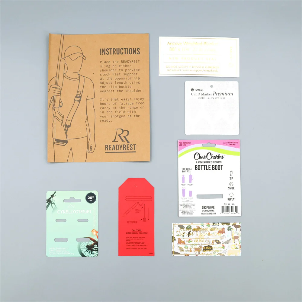 Custom Printing Cardboard Display Packaging Hang Card Product Sliding Insert Cards Blister Paper Card