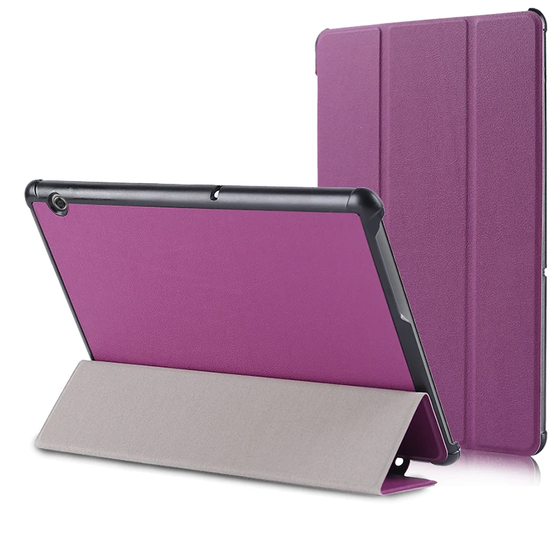 
Simple Pure Color Three Fold Leather Case for huawei T3 10 Tablet Shell for huawei T3 9.6