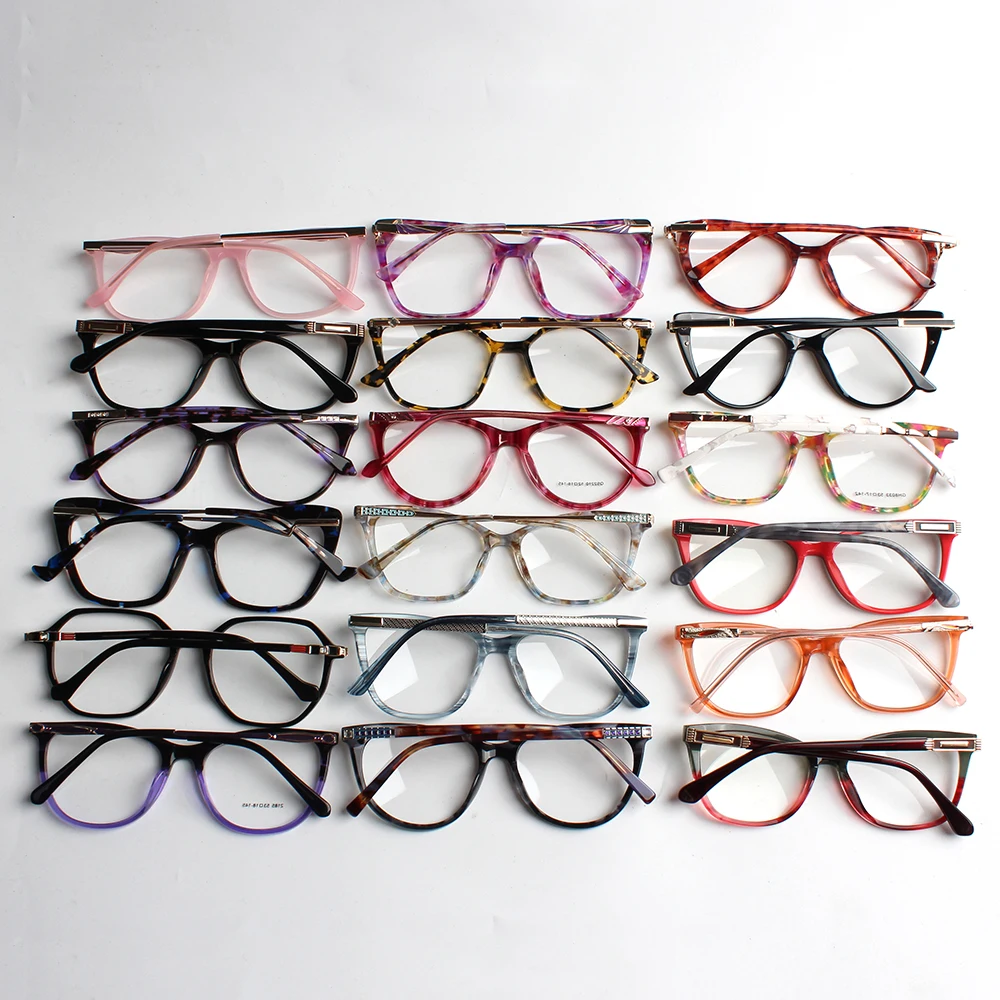 Hot sale factory price wholesale manufacturers acetate with metal decoration eyeglasses optical glasses frames