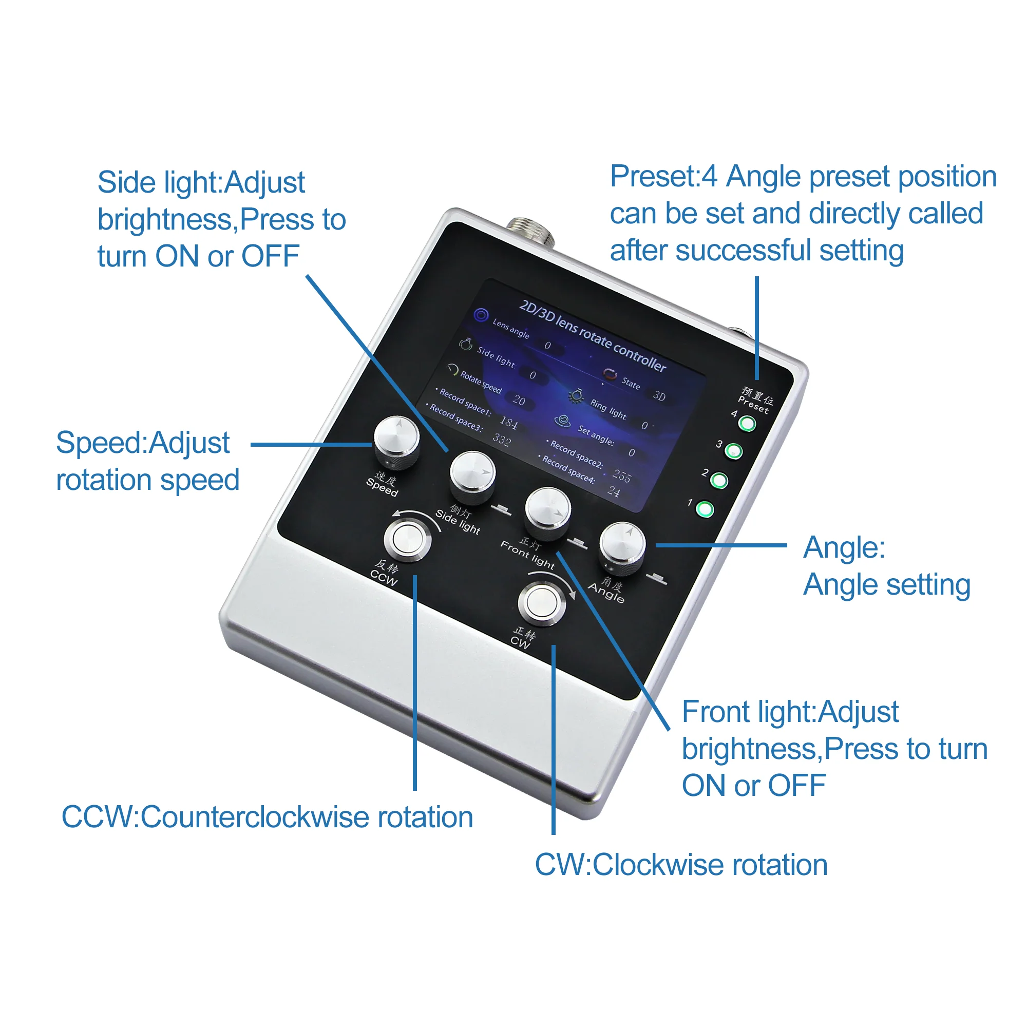 FT-OPTO hot sale  FM3D0325AM Motorized Smart Automatic 360 degree rotation 3D digital Video 4K camera Microscope