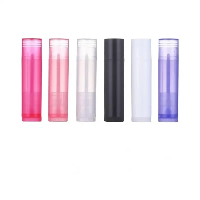 16 design colors New Fashion 5g /ml Empty Plastic Clear LIP BALM Tubes Containers Lipstick Fashion Cool Lip Tube