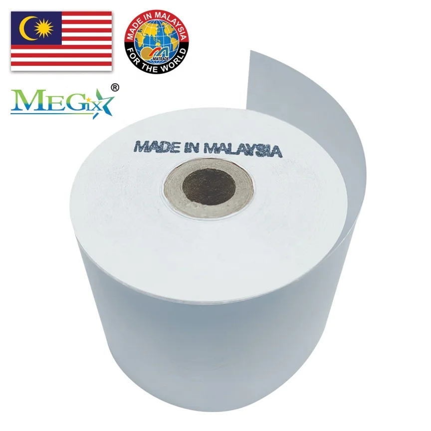 High quality black image cash register thermal paper 80*70 80*60 80*60 Malaysia manufacture