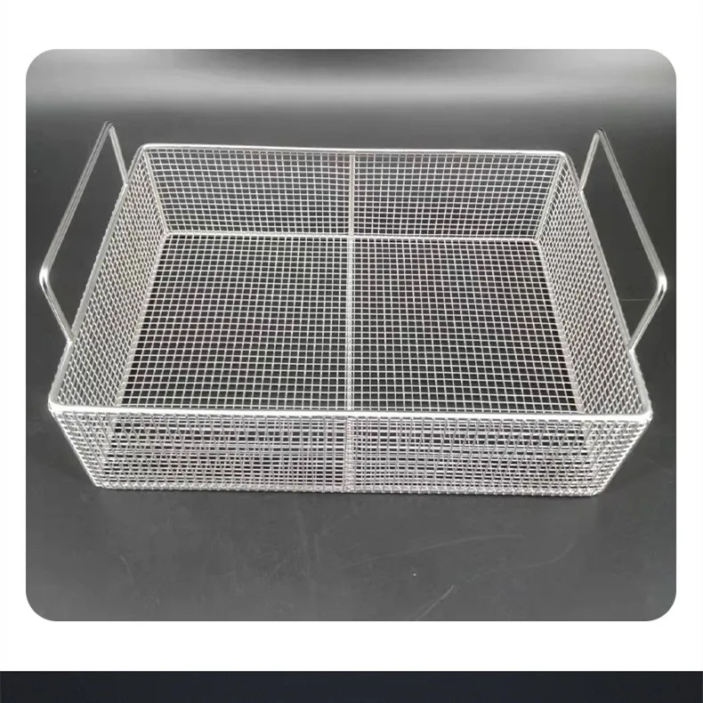 surgery instrument basket welded wire mesh customized size with lik an lock metal basket