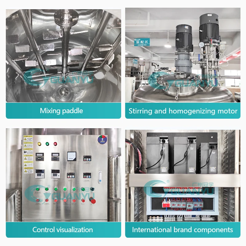 Guanyu 100L  Stainless Steel Batch Reactor Chemicals Reactor Price Steam Heating With Jacket Stirred Tank High Shear