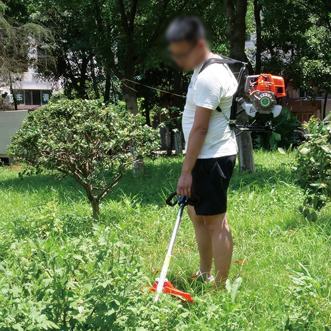 Portable garden  Gasoline 4 stroke brush cutter machines petrol backpack grass trimmer brush cutter