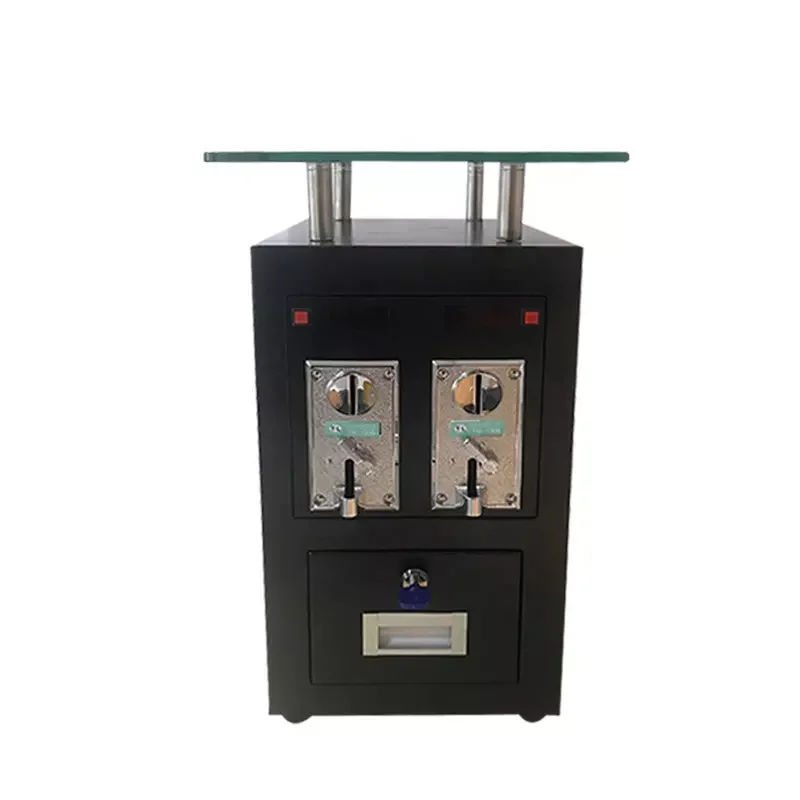 Customizable Count Accurately Timer Control Box Double Coin Acceptor With Glass Board For Massage Chair Laundry Room