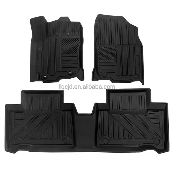 Teamcar Car Mats Compatible BMW 3 Series F 30 2011 X Series Non-Slip Odorless 3 D Trunk Floor Mats 5 Pcs Black