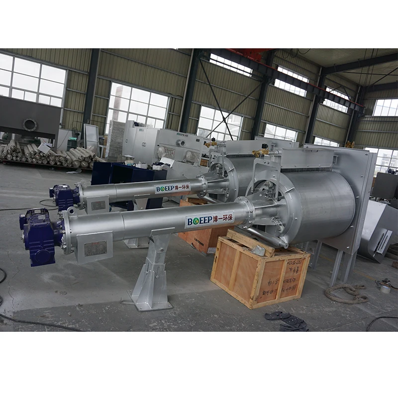 separation rotating trommel drum trash screen filter for paper mill sewage disposal waste water