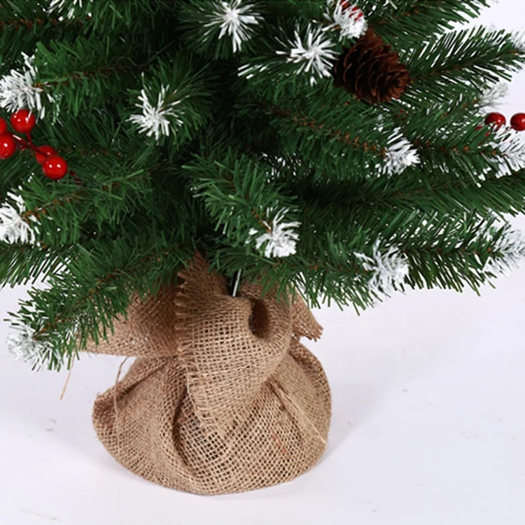 Newest sale indoor decoration white painted pointed pvc leaves mini christmas tree decoration