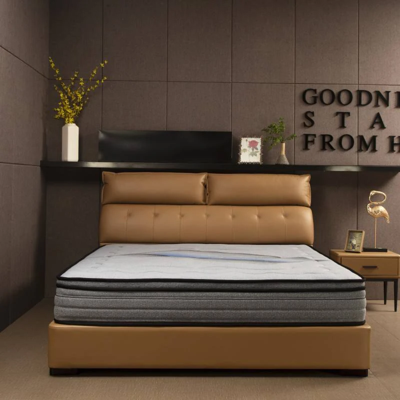 King Queen Double Size Euro Memory Latex Foam Mattress Pocket Spring Unit Mattress Spring Foam Mattress High Quality