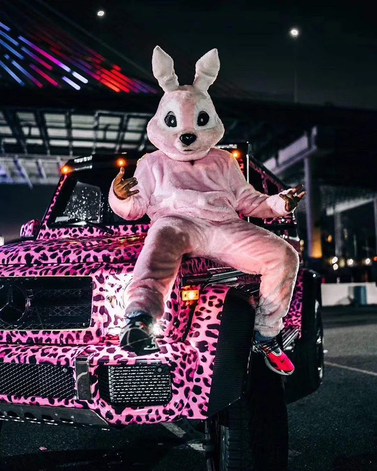 1.52*28m Pvc Pink Leopard Car Paint Rust Vinyl Body Wrapping Self-Adhesive Anti Scratch Sticker Design Film