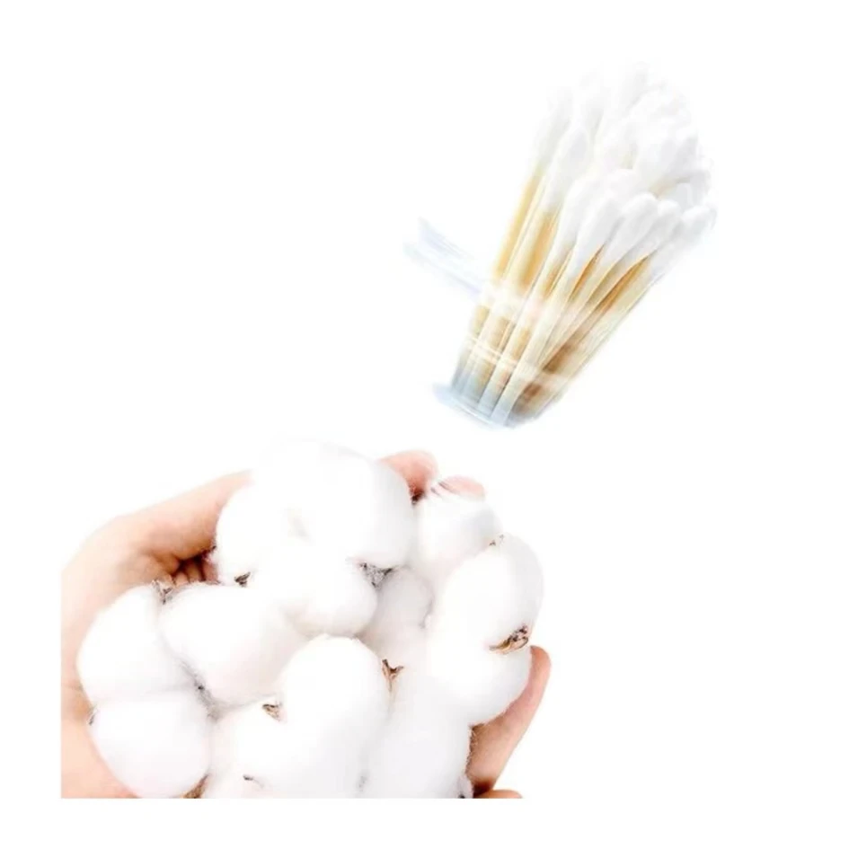 White 15cm 50 Pieces Per Bag Medical Giant Cotton Swabs for Disinfection High-quality 100% Cotton+100% Wooden Smooth and Tough