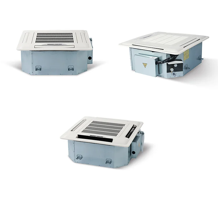Four Way Cassette Fan Coil Unit 4 Pipe Ceiling Central Air Conditioner System cooling and heating